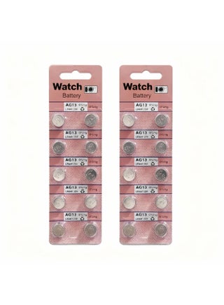 AG13 LR44 LR13 1.55V Alkaline Watch Battery 10-Pack High Quality Button Cell Batteries with Stable Voltage, Mercury Free Design for Watches, Toys, Calculators, Thermometers and Small Electronics - view 3